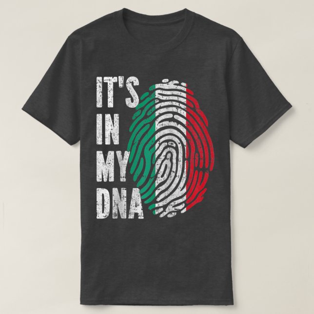 T-shirt C'EST DANS MON ADN Italie Drapeau Italien Raglan B (Design devant)