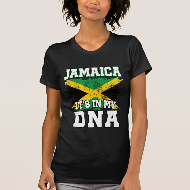 T-shirt C'est dans mon ADN Jamaïcain Pride Jamaïque Drapea (Devant)