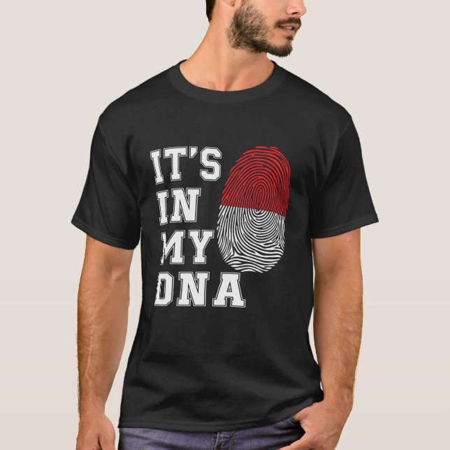 T-shirt C'est dans mon ADN Java Fière cadeau Drapeau Indon (Devant)