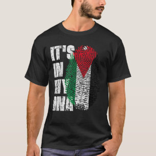 T-shirt C'EST DANS MON ADN Jordanie Drapeau Jordanien T sh