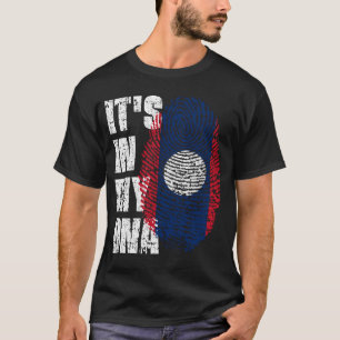 T-shirt C'EST DANS MON ADN Laos Drapeau Garçon Cadeau Fill