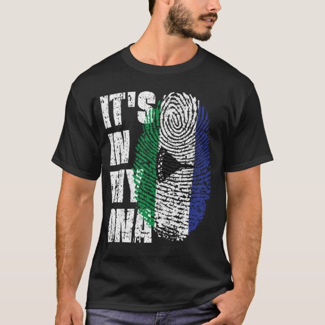 T-shirt C'EST DANS MON ADN Lesotho Drapeau garçon fille ca (Devant)