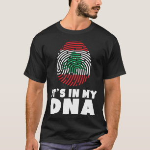 T-shirt C'est dans mon ADN Liban Drapeau Fière de la fiert