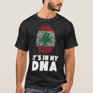 T-shirt C'est dans mon ADN Liban Drapeau Fière de la fiert