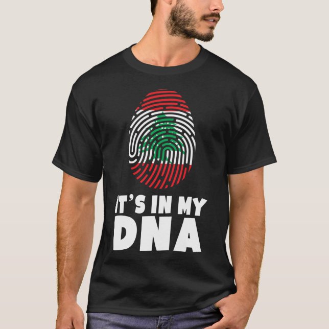 T-shirt C'est dans mon ADN Liban Drapeau Fière de la fiert (Devant)