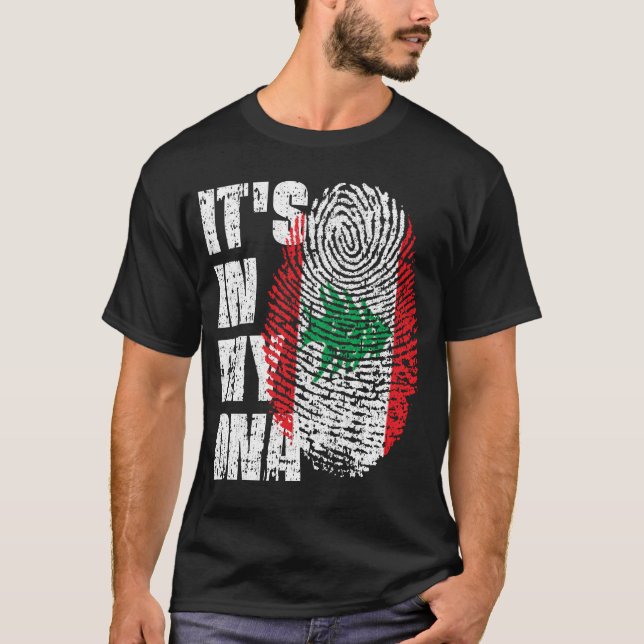 T-shirt C'EST DANS MON ADN Liban Drapeau garçon fille cade (Devant)
