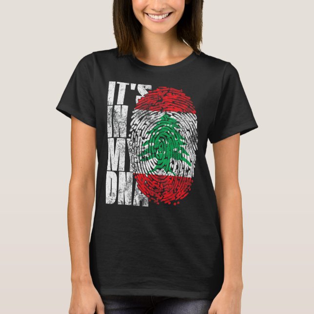 T-shirt C'est dans mon ADN Liban graphique pour les femmes (Devant)