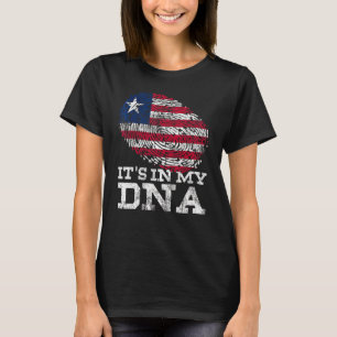 T-shirt C'est dans mon Adn Liberia Pays Drapeau Gènes Vint