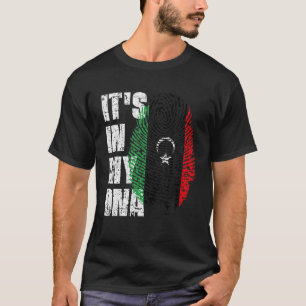 T-shirt C'est dans mon ADN Libye Drapeau libyen