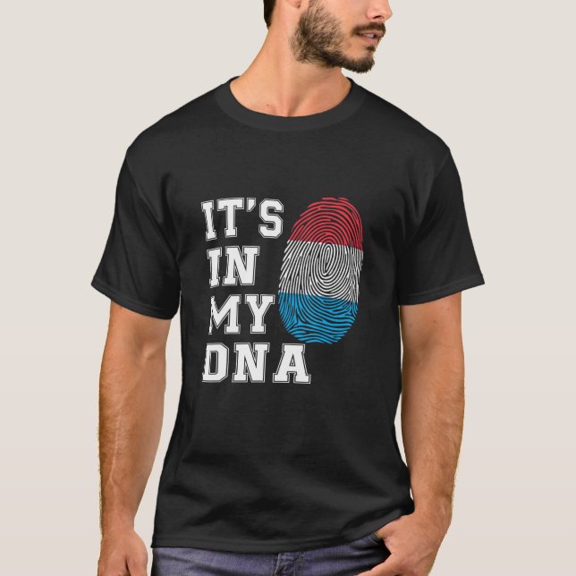 T-shirt C'est dans mon ADN Luxembourg Fier drapeau luxembo (Devant)
