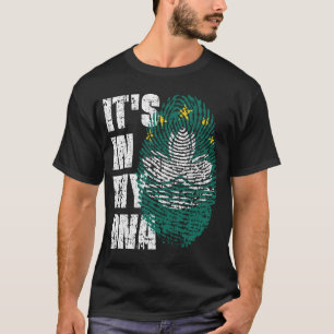 T-shirt C'EST DANS MON ADN Macau Drapeau Cadeau Garçon Fil