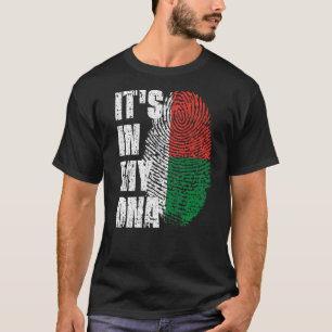 T-shirt C'est dans mon Adn Madagascar Drapeau Malgache