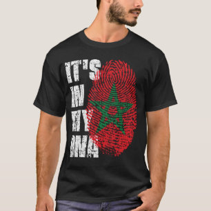 T-shirt C'EST DANS MON ADN Maroc Drapeau Drapeau Cadeau Fi