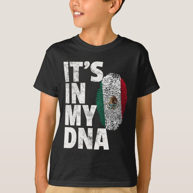 T-shirt C'est dans mon Adn Mexicain drapeau Cinco De Mayo  (Devant)