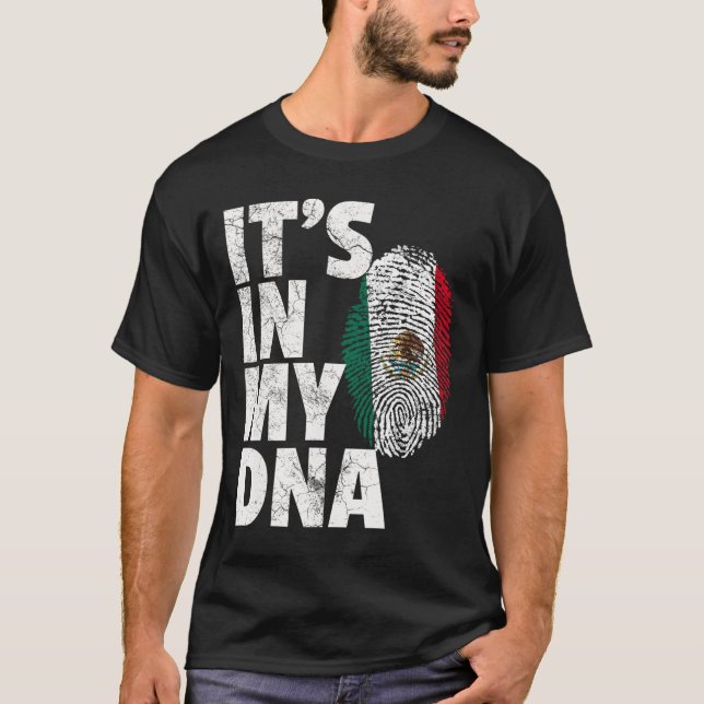 T-shirt C'est dans mon Adn Mexicain drapeau Cinco De Mayo  (Devant)
