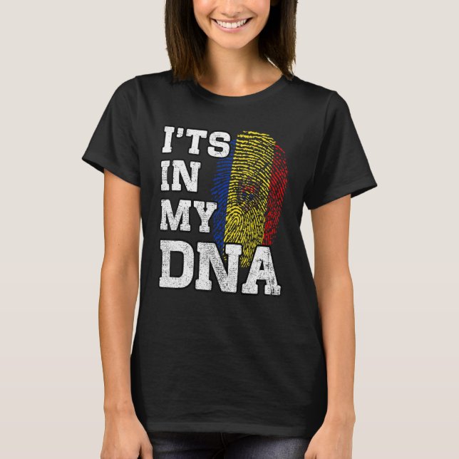 T-shirt C'est dans mon ADN Moldave empreintes digitales Fi (Devant)