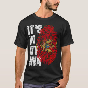 T-shirt C'EST DANS MON ADN Monténégro Drapeau garçon fille