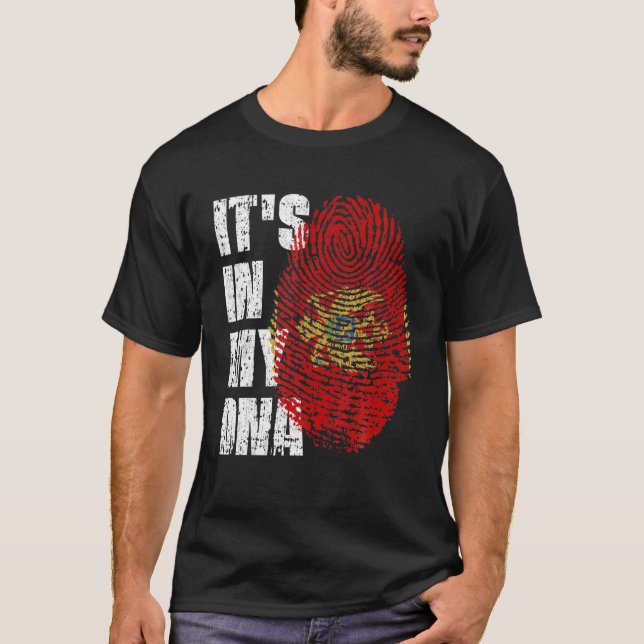 T-shirt C'est dans mon ADN Monténégro Drapeau Monténégro (Devant)