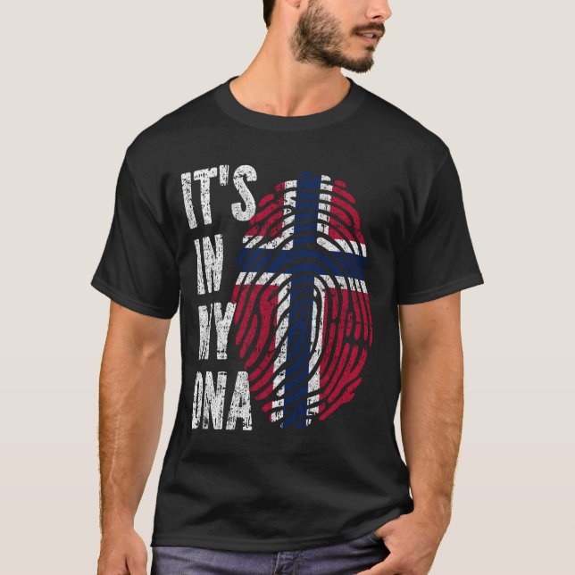 T-shirt C'EST DANS MON ADN Norvège Drapeau Hommes Femmes E (Devant)