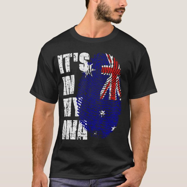 T-shirt C'EST DANS MON ADN Nouvelle-Zélande Drapeau garçon (Devant)