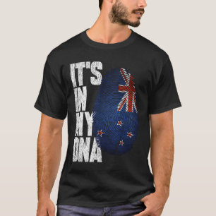 T-shirt C'est dans mon ADN Nouvelle-Zélande Fière drapeau