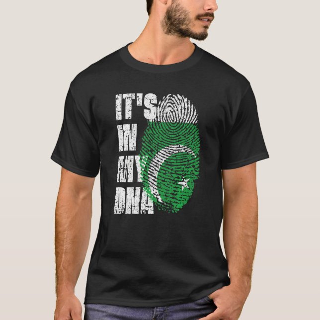 T-shirt C'est dans mon Adn Pakistan Drapeau Pakistanais (Devant)
