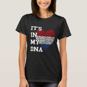 T-shirt C'est dans mon ADN Pays-Bas Flag Heart Dutch Flag