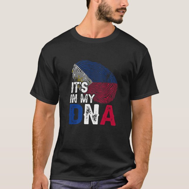 T-shirt C'est dans mon ADN Philippines Drapeau Patrio (Devant)