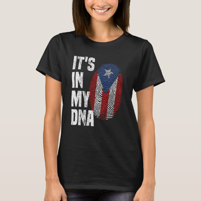T-shirt C'EST DANS MON ADN Porto Rico Flag Puerto Rican Pr (Devant)