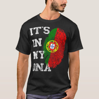 T-shirt C'est dans mon ADN Portugal génétique Portugais Ra