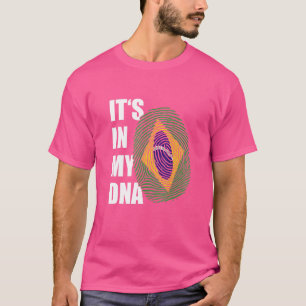 T-shirt C'est dans mon ADN Racines Brésiliennes Empreinte 