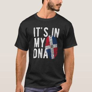 T-shirt c'est dans mon ADN République dominicaine drapeau
