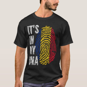 T-shirt C'EST DANS MON ADN Roumanie Drapeau Hommes Femmes 