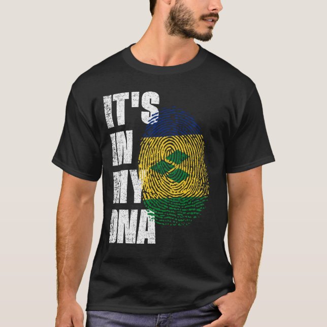 T-shirt C'EST DANS MON ADN Saint Vincent et les Grenadines (Devant)