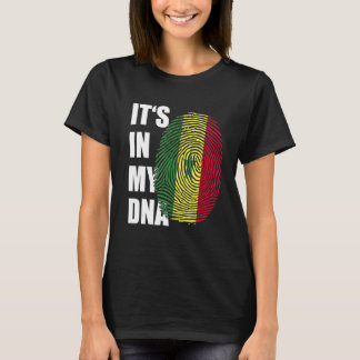T-shirt C'est dans mon ADN Sénégal Drapeau Empreinte digit