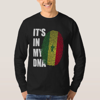 T-shirt C'est dans mon ADN Sénégal Drapeau Empreinte digit