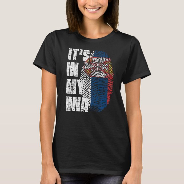 T-shirt C'est dans mon Adn Serbie Drapeau serbe (Devant)