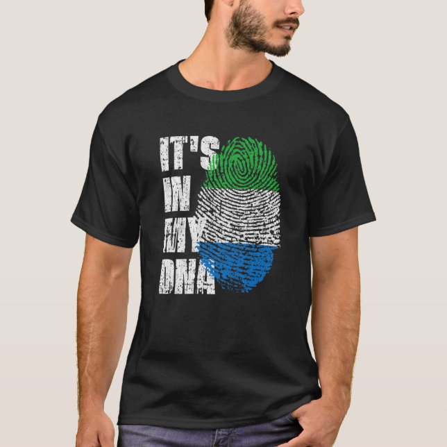 T-shirt C'est dans mon ADN Sierra Leone Drapeau Sierra Léo (Devant)