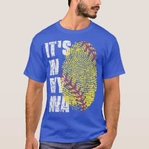 T-shirt C'EST DANS MON ADN Softball Ball Fingerprint Softb