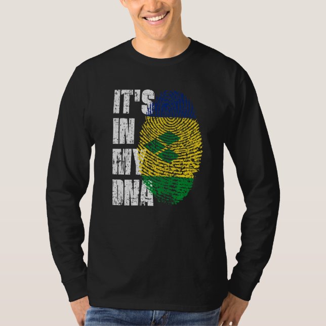 T-shirt C'Est Dans Mon Adn St Vincent & Grenadines Les Rac (Devant)