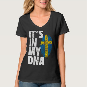 T-shirt C'est dans mon Adn Suède Drapeau suédois Hommes fe