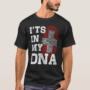 T-shirt C'est dans mon ADN Suisse empreintes digitales Fiè