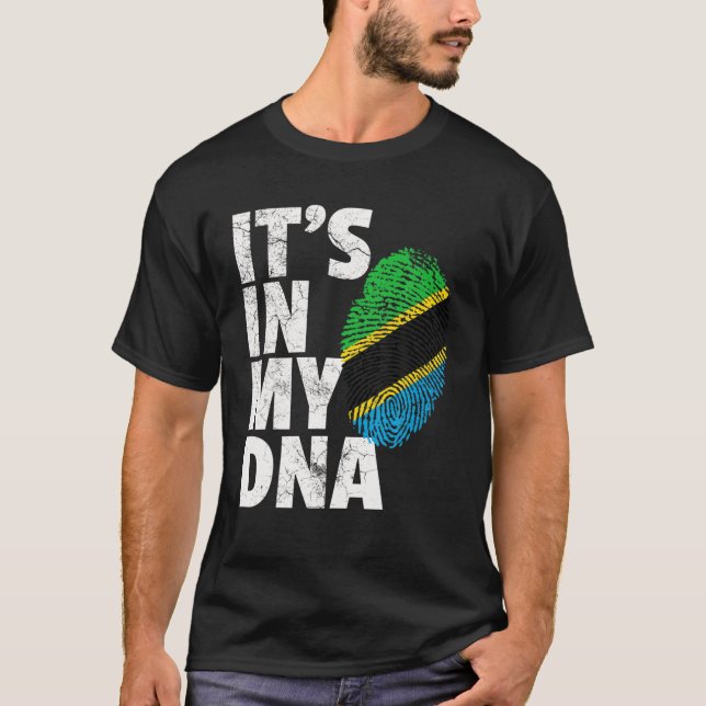T-shirt C'EST DANS MON ADN Tanzanie Drapeau de la fierté o (Devant)