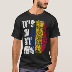 T-shirt C'EST DANS MON ADN Tchad Drapeau Fille Cadeau