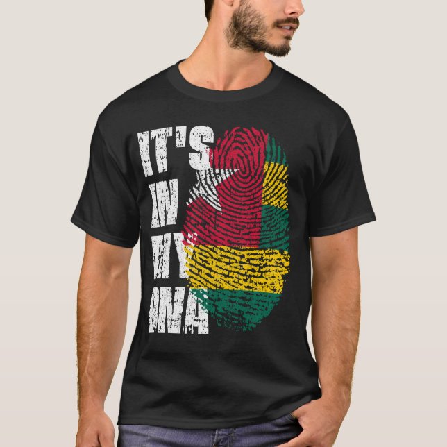 T-shirt C'EST DANS MON ADN Togo Drapeau garçon fille cadea (Devant)