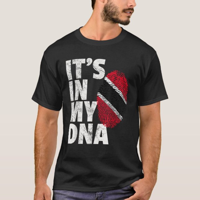 T-shirt C'EST DANS MON ADN Trinité-et-Tobago Flag Pride Na (Devant)