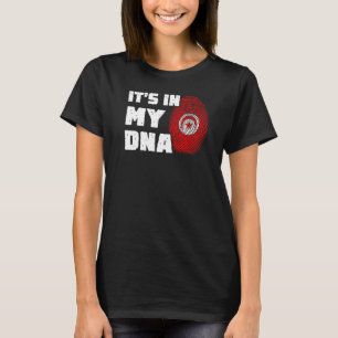 T-shirt C'est dans mon ADN Tunisie Drapeau Empreinte digit