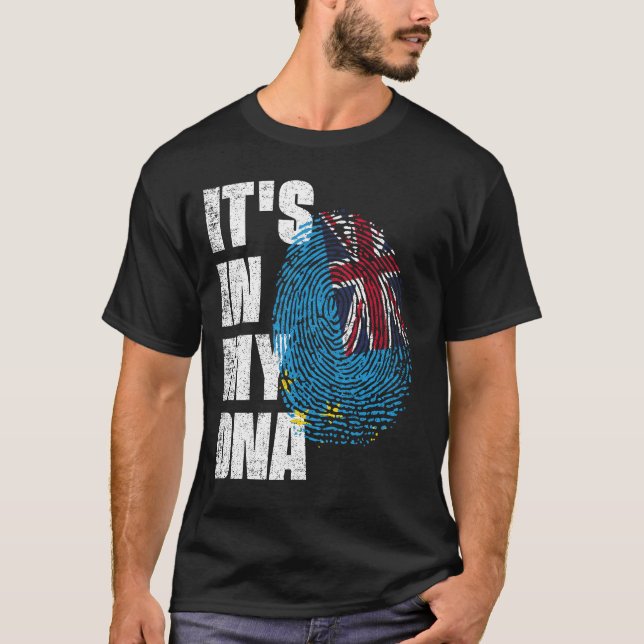T-shirt C'EST DANS MON ADN Tuvalu Drapeau (Devant)