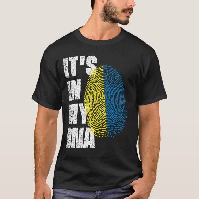 T-shirt C'EST DANS MON ADN Ukraine Drapeau (Devant)