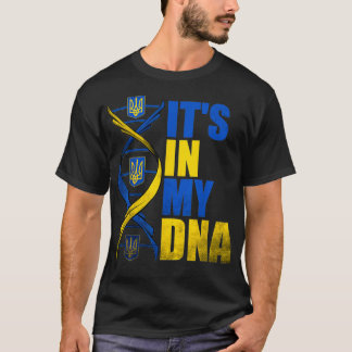 T-shirt C'est dans mon ADN Ukraine Je me tiens libre avec